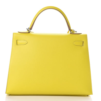 Hermes Epsom Kelly Sellier 32 Lime 4 of 39