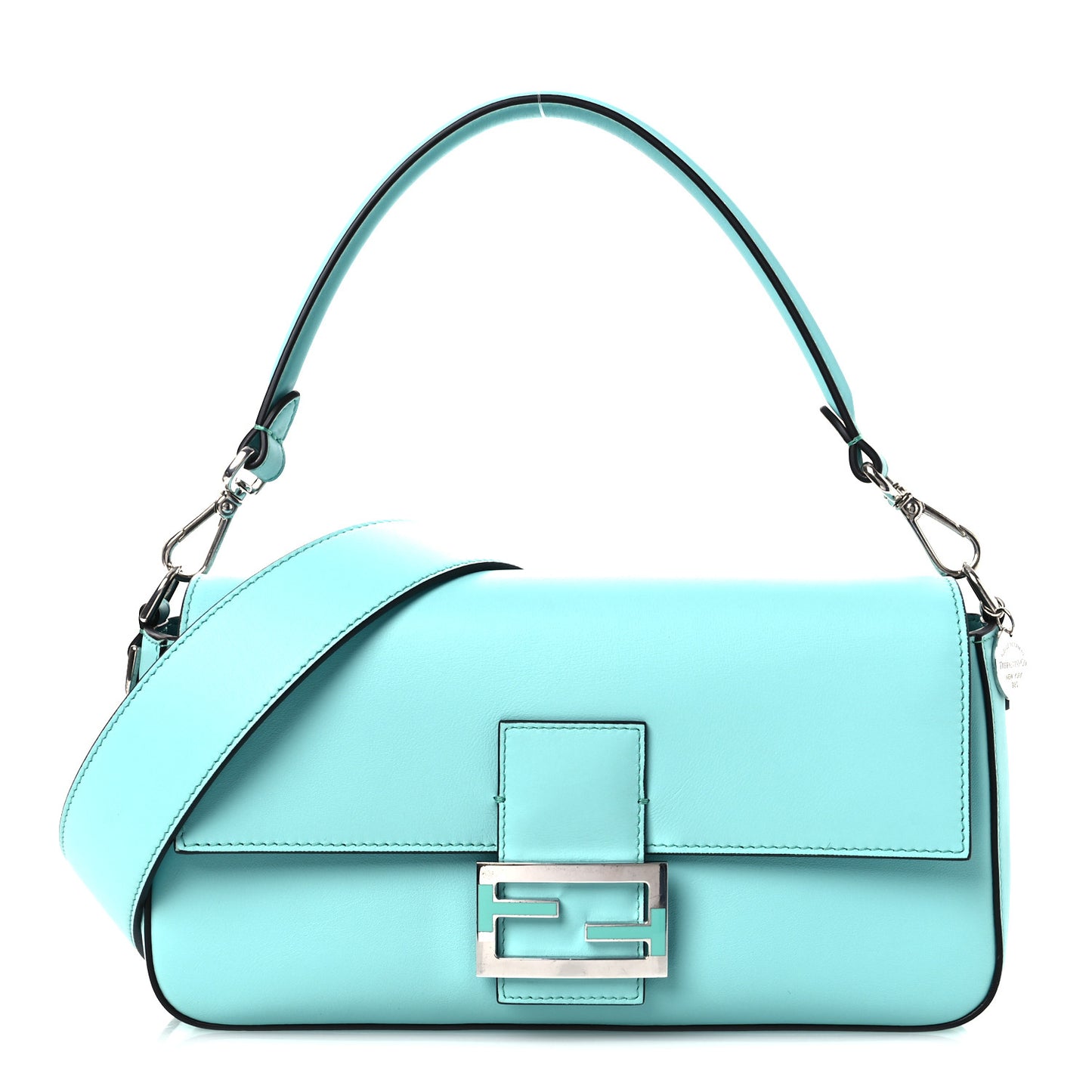 X TIFFANY Nappa Silver Baguette Blue Tiffany Silver