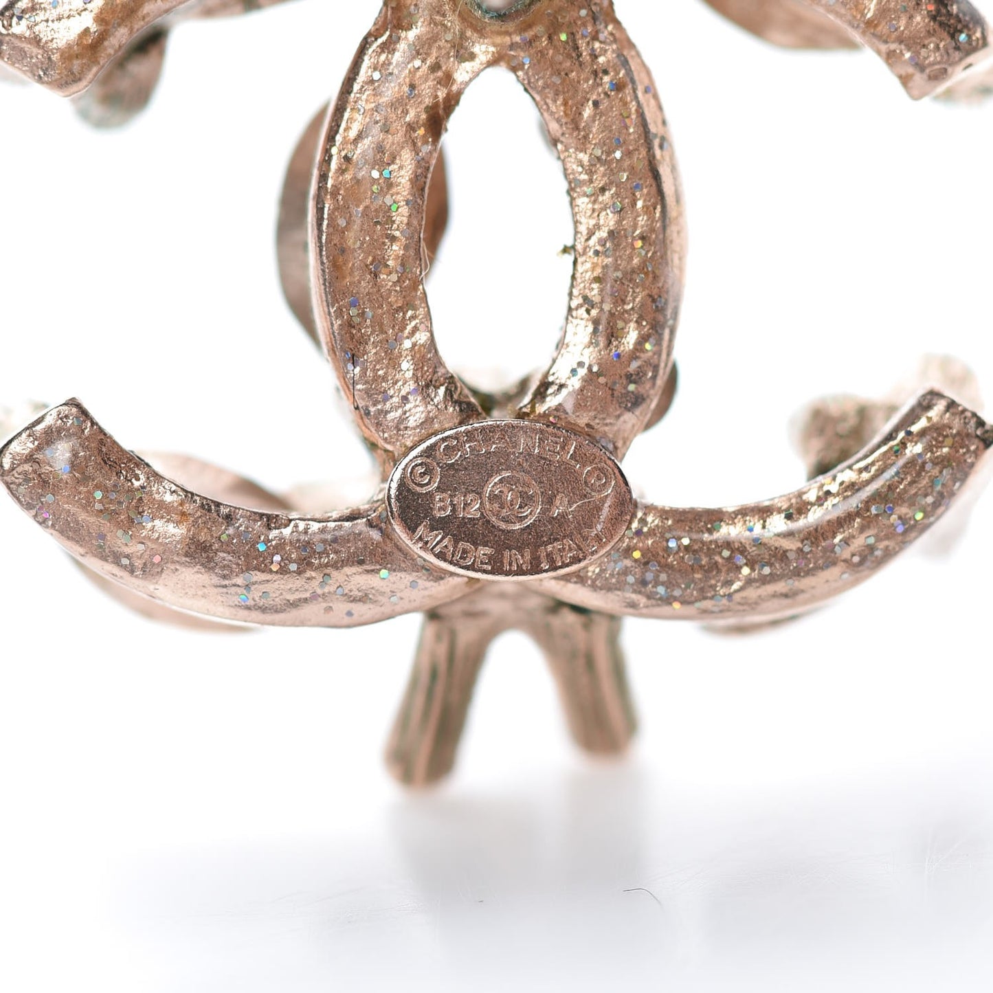 Crystal CC Earrings Gold Rose Violet
