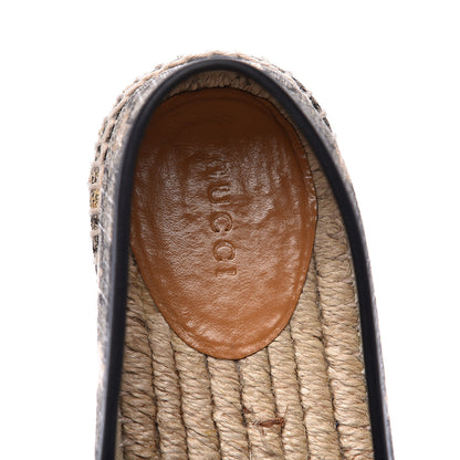 Gucci GG Supreme Monogram Bees Espadrille Flats 36.5 Beige Ebony Oro Black 9 of 11