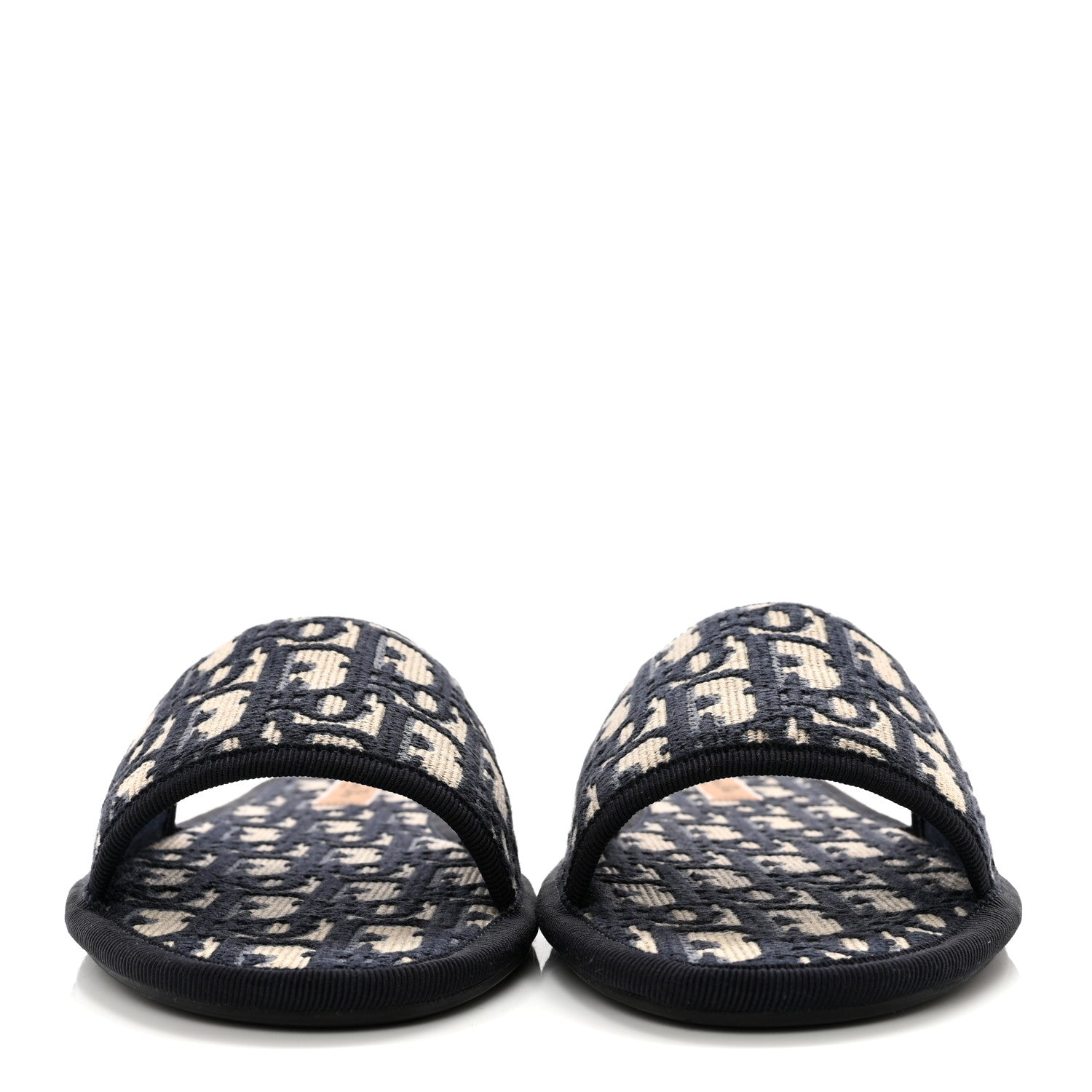 Christian Dior Velvet Oblique Chez Moi Sandal 38.5 Deep Blue 2 of 8