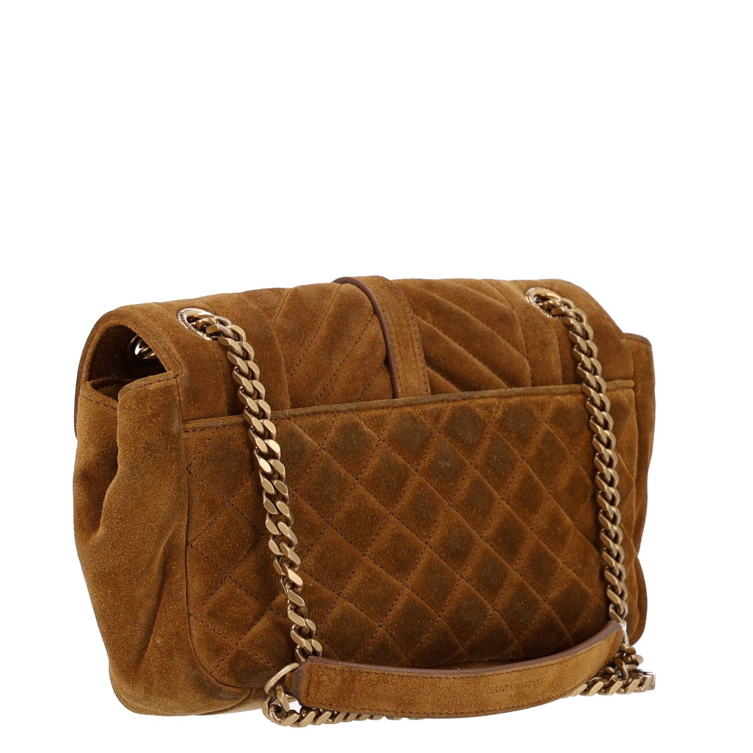Saint Laurent Suede Tri-Quilt Monogram Medium College Bag Ochre 3 of 10