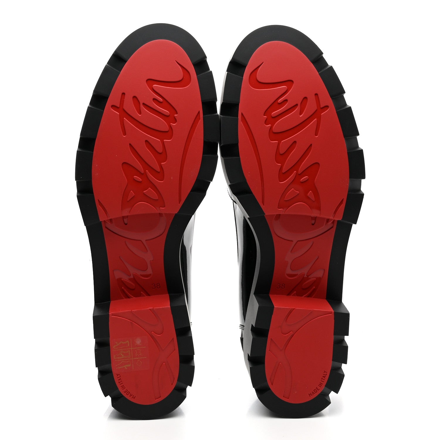 Christian Louboutin Patent Lock Woody Loafers 38 Black 5 of 11