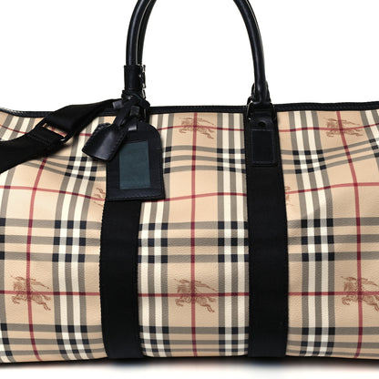 Burberry Haymarket Check Duffle Bag Black 8 of 10