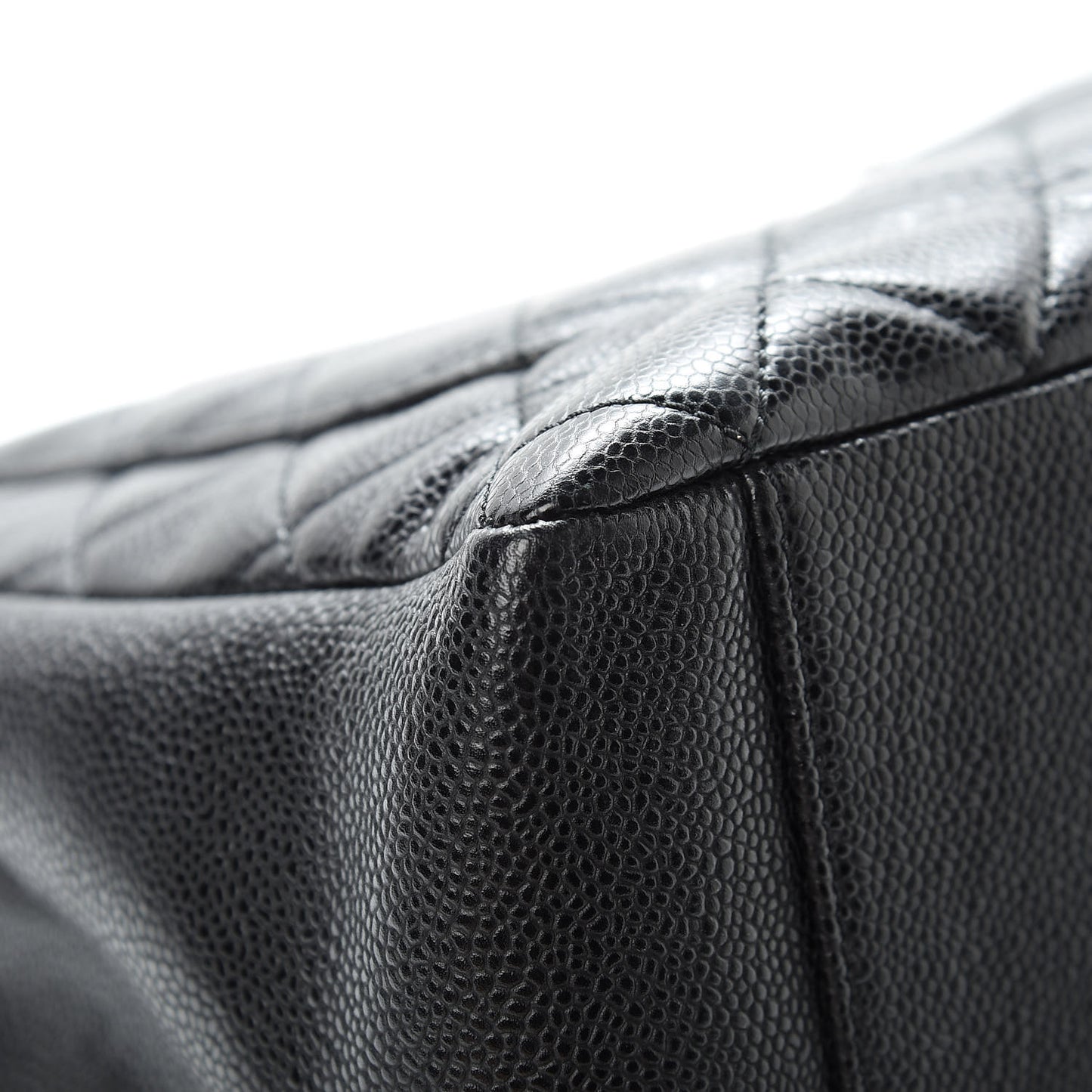 Caviar Quilted Grand Shopping Tote GST Black