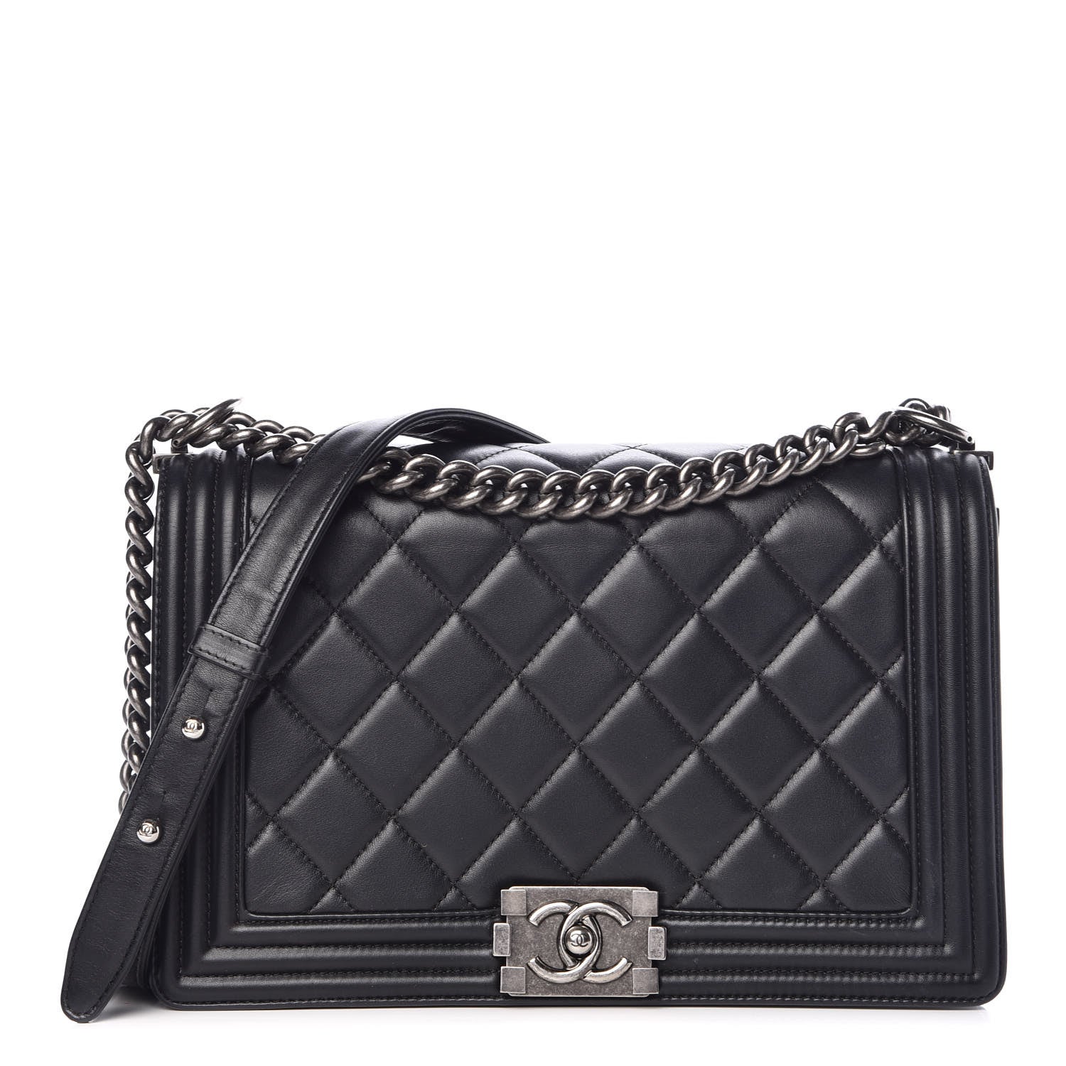 Chanel Lambskin Quilted New Medium Boy Flap Black 1 of 13