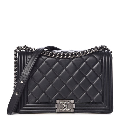 Chanel Lambskin Quilted New Medium Boy Flap Black 1 of 13
