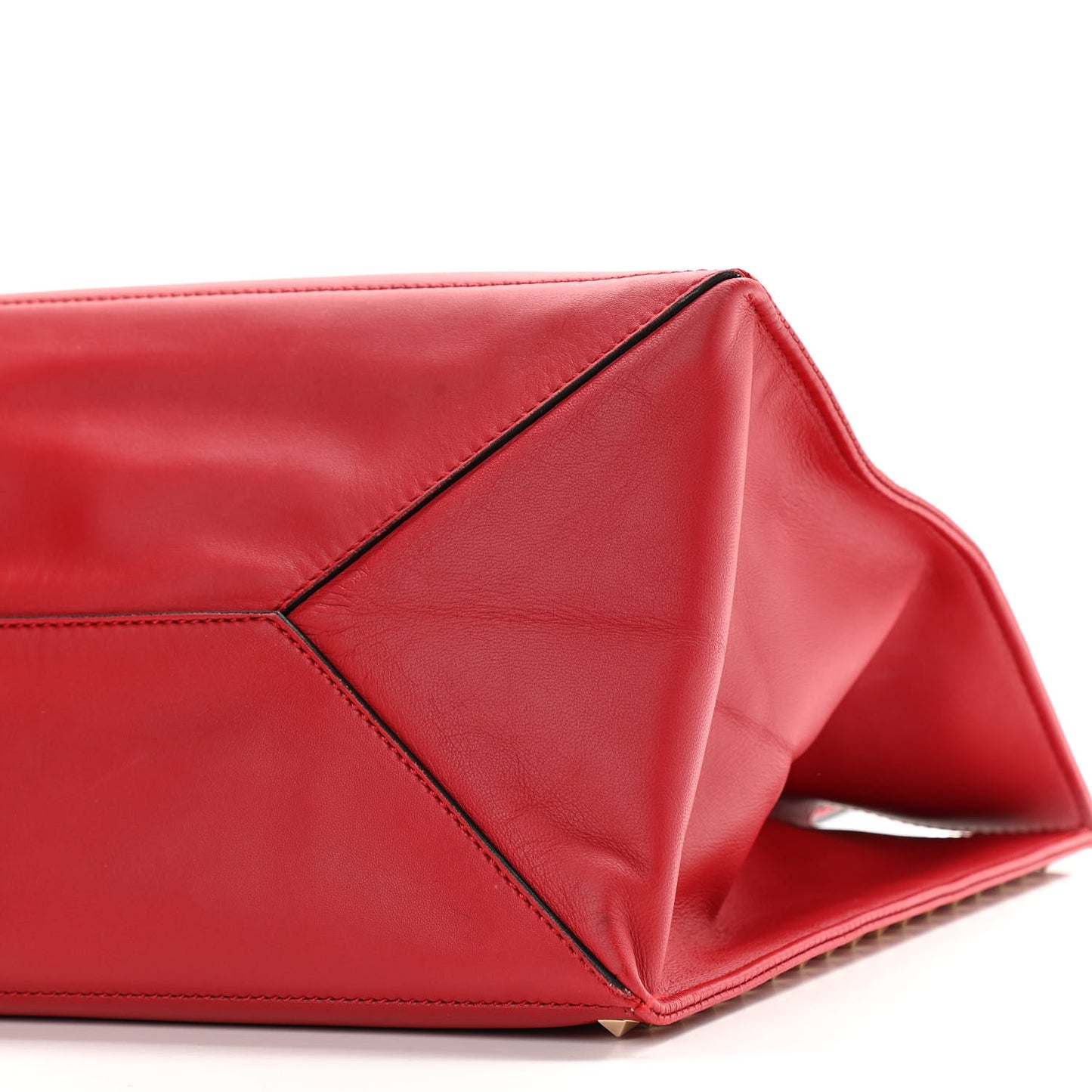 Nappa Medium Rockstud Soft Tote Red