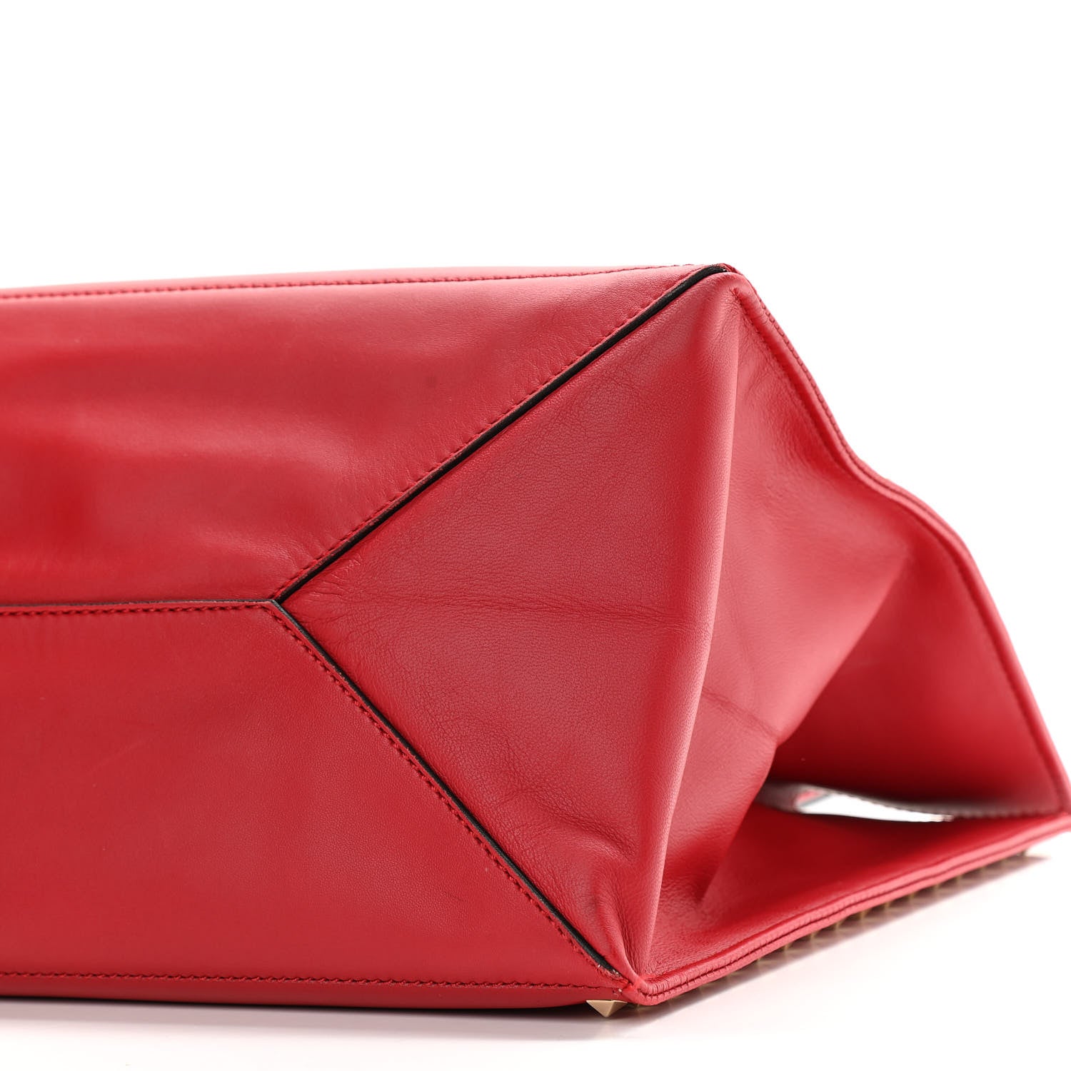 Valentino Garavani Nappa Medium Rockstud Soft Tote Red 10 of 15