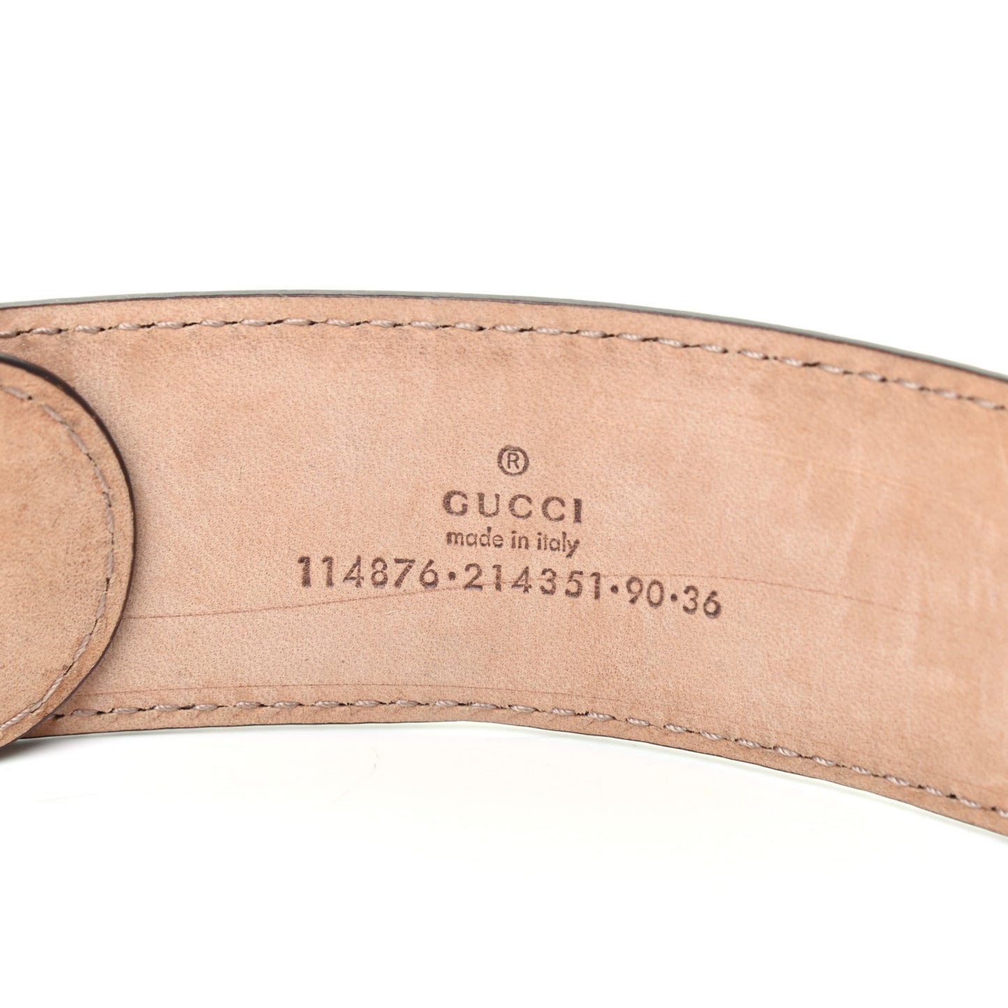 Guccissima Interlocking G Belt 90 36 Cognac Brown