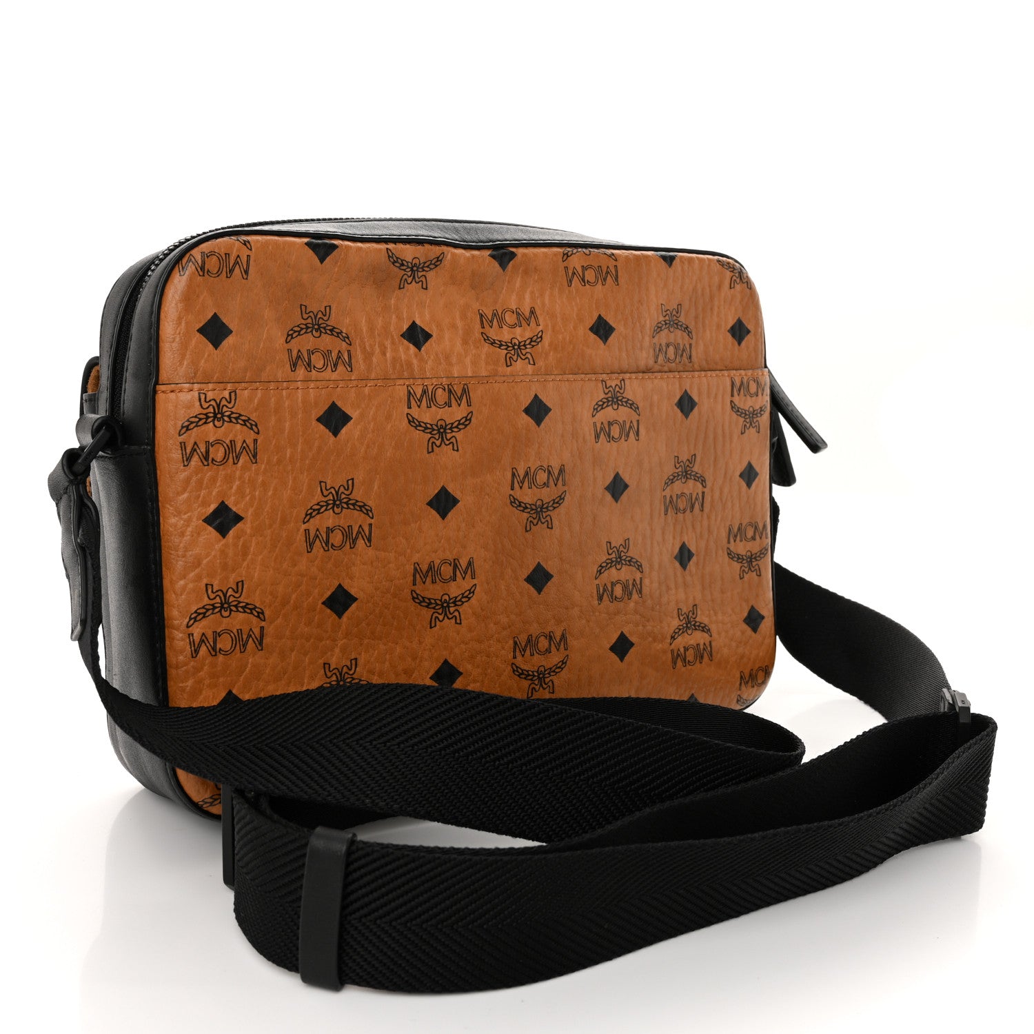 MCM Visetos Monogram Medium Aren Crossbody Cognac 3 of 10
