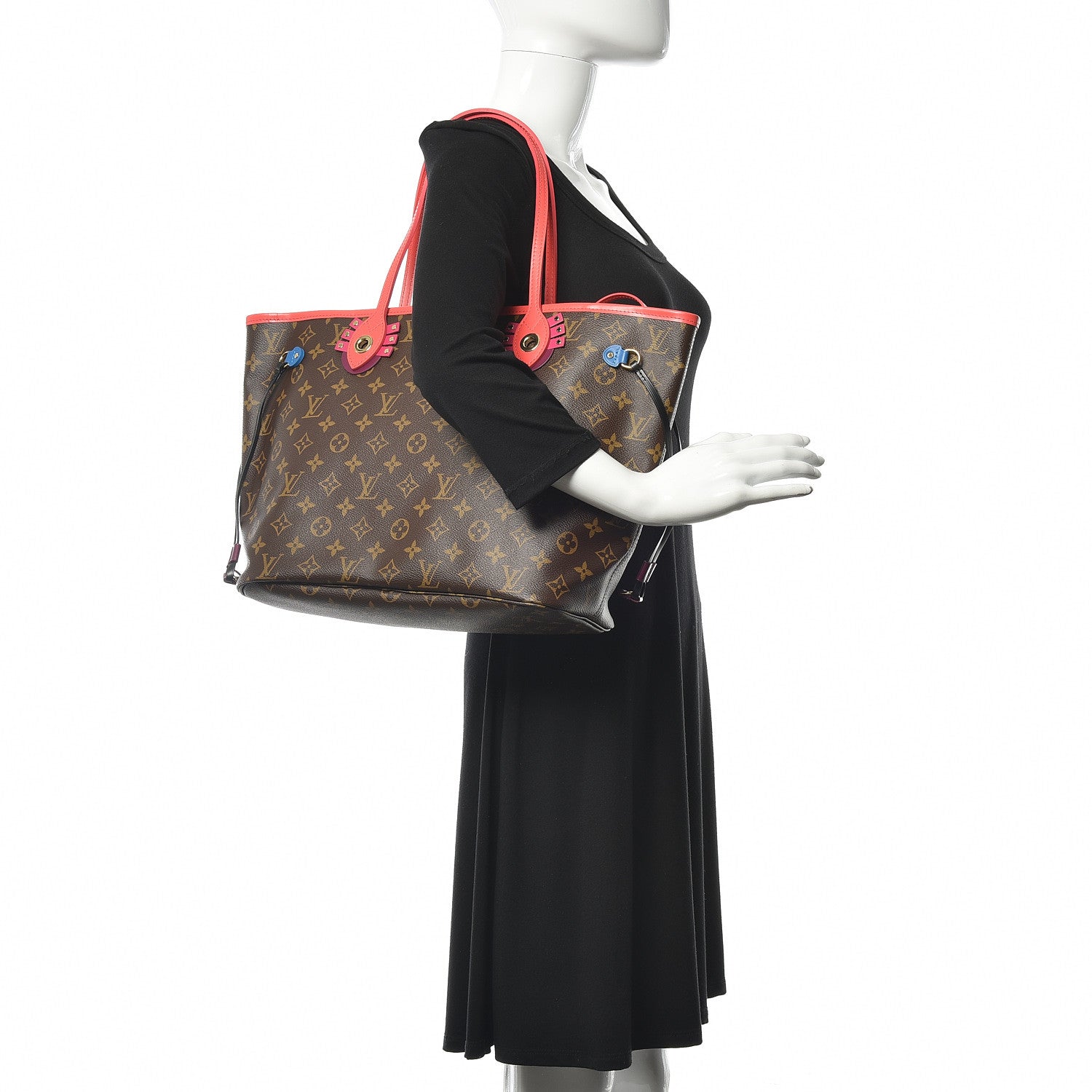 Louis Vuitton Monogram Totem Neo Neverfull MM Flamingo 2 of 9