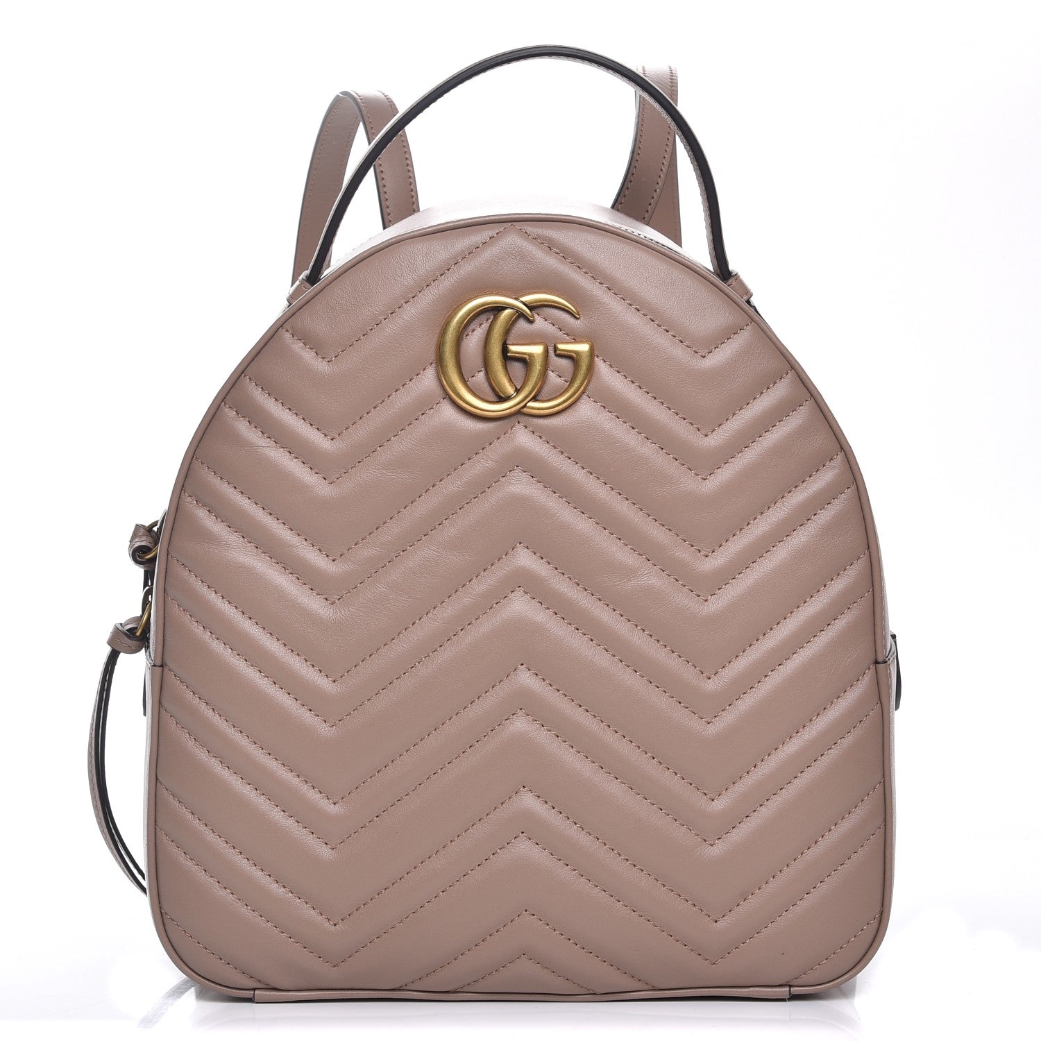 Gucci Calfskin Matelasse GG Marmont Backpack Porcelain Rose 1 of 7