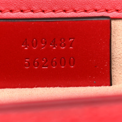 Gucci Guccissima Small Padlock Shoulder Bag Hibiscus Red 7 of 9