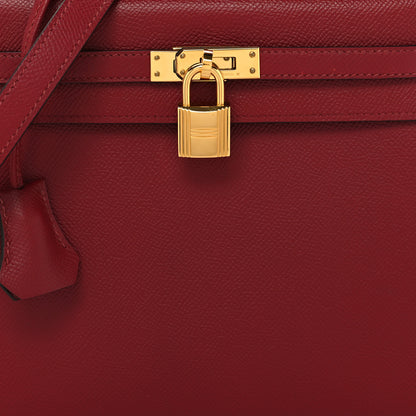 Hermes Epsom Kelly Sellier 25 Rouge Grenat 8 of 11