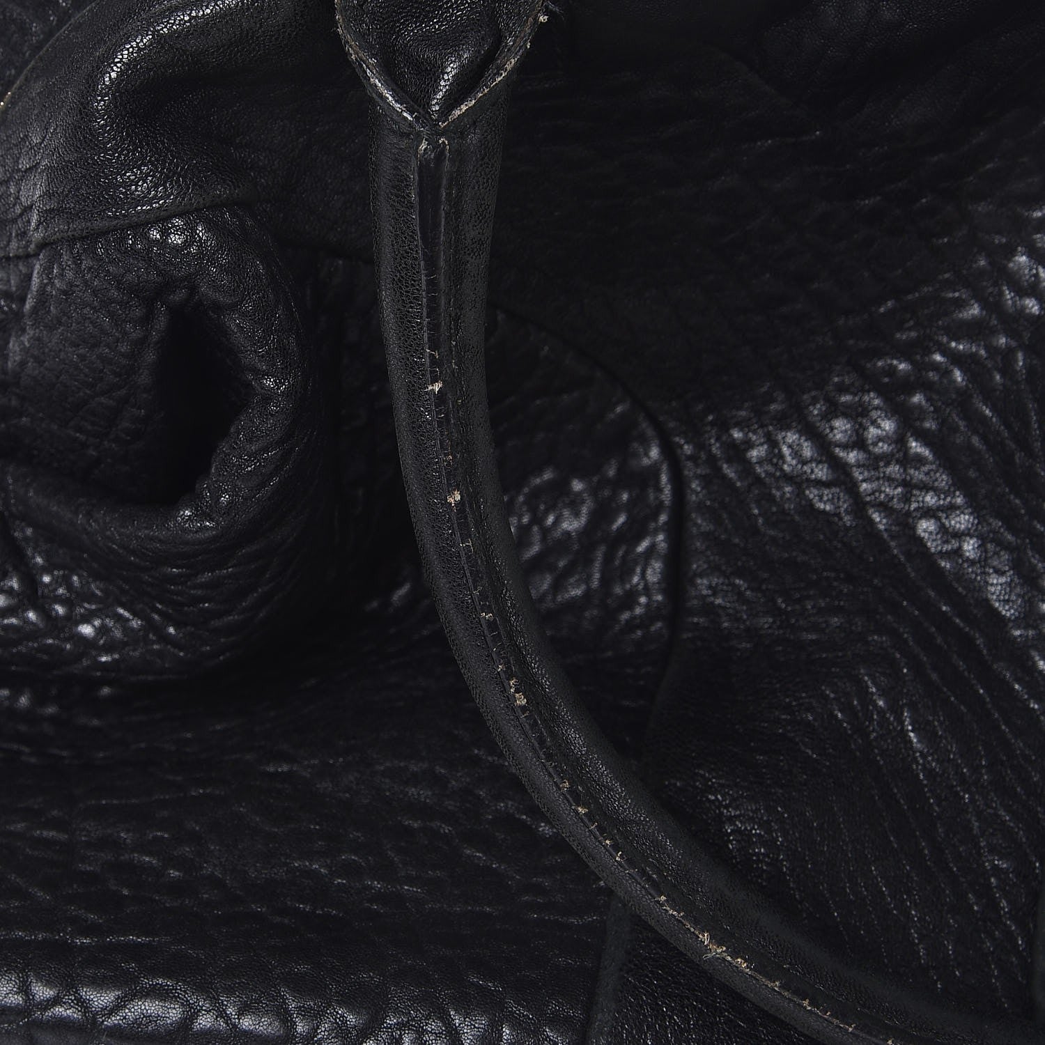 Saint Laurent Pebbled Lambskin Medium Easy Sac Black 10 of 23