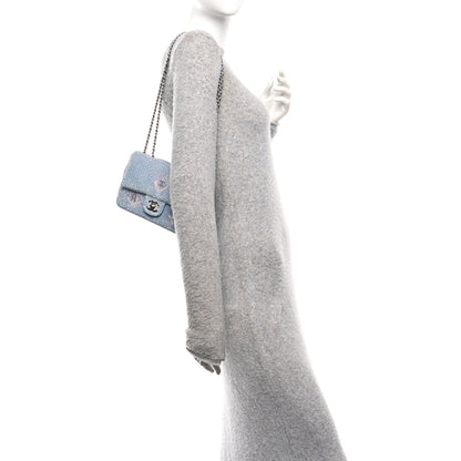 Chanel Denim Strass Evening Flap Bag Blue 2 of 11