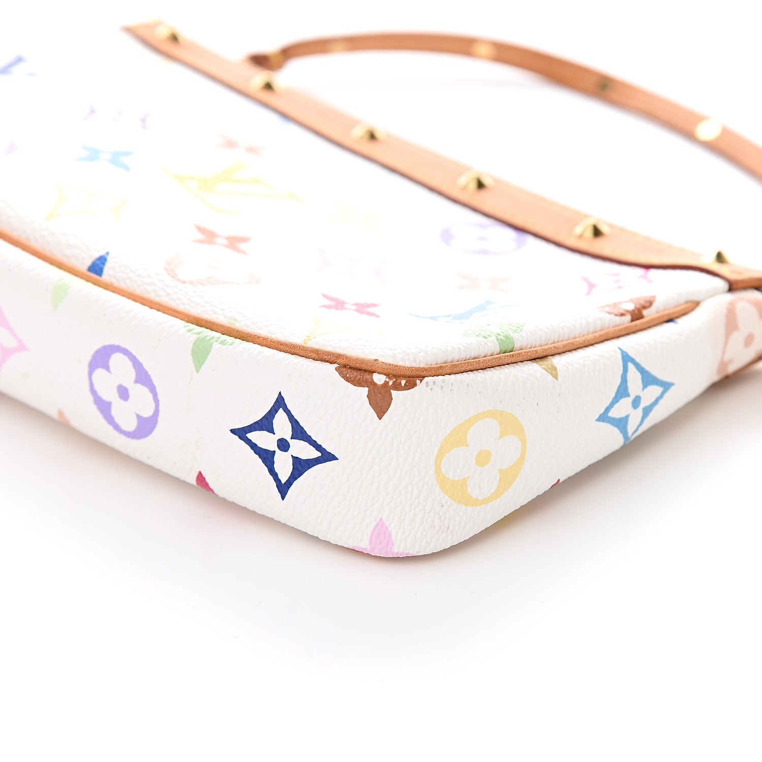 Louis Vuitton Monogram Multicolor Pochette Accessories White 9 of 10