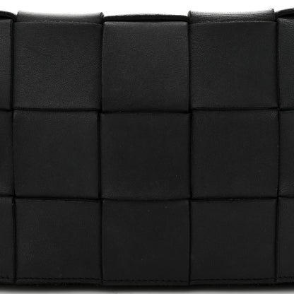 Bottega Veneta Lambskin Maxi Intrecciato Cassette Crossbody Bag Black 8 of 11