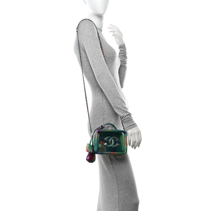 Chanel PVC Patent Calfskin Patent Lambskin Small CC Vanity Case Green 2 of 10