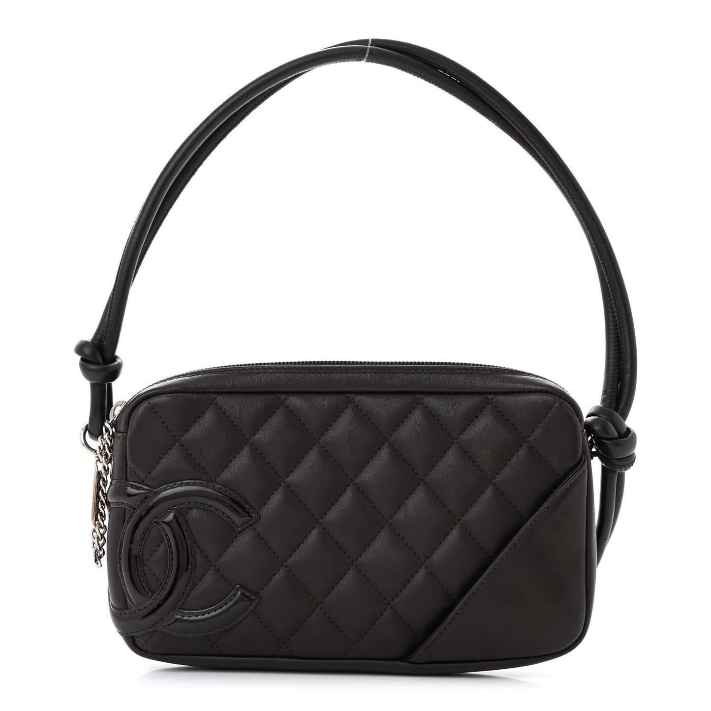 Calfskin Quilted Cambon Pochette Brown