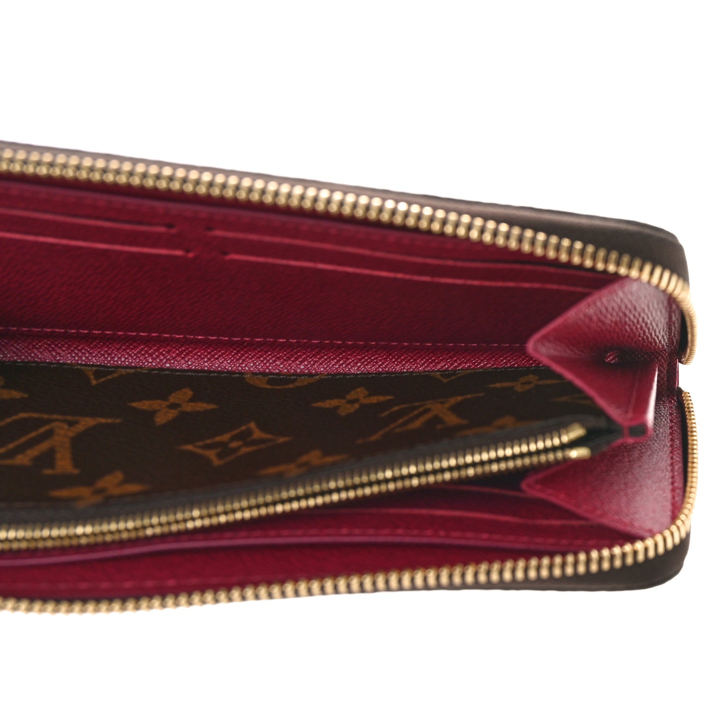Monogram Clemence Wallet Fuchsia