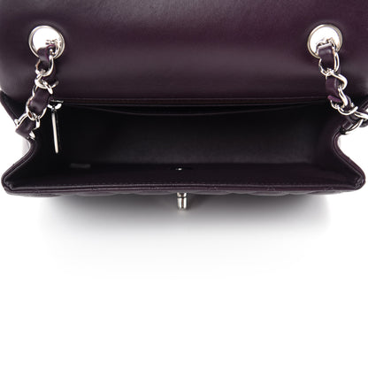 Chanel Lambskin Quilted Mini Rectangular Flap Dark Purple 5 of 11