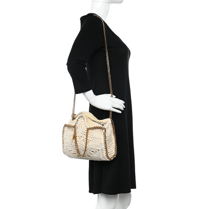 Stella McCartney Cotton Crochet Falabella Ajouree Tote Bag White 2 of 10