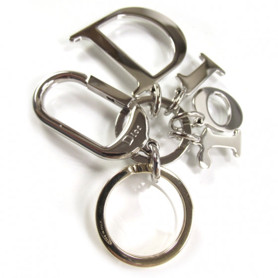 Crystal Key Chain Bag Charm Silver