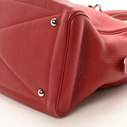 Hermes Taurillon Clemence Victoria 35 Rouge Garance 10 of 10