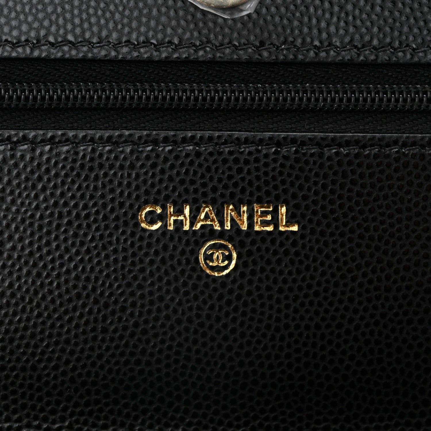Chanel Caviar Quilted Studded CC Wallet on Chain WOC Black 6 of 11