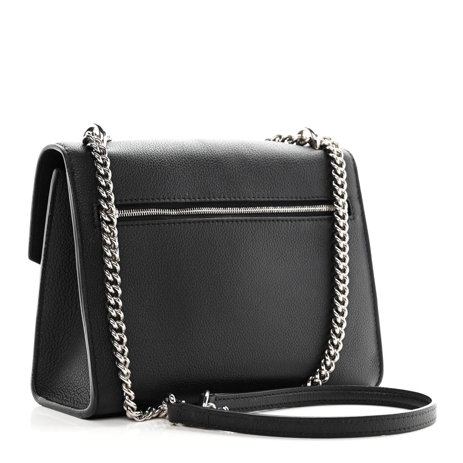 Louis Vuitton Soft Calfskin Mylockme Chain Bag BB Black 3 of 14