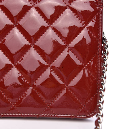 Chanel Patent Quilted Brilliant Wallet On Chain WOC Red 14 of 16