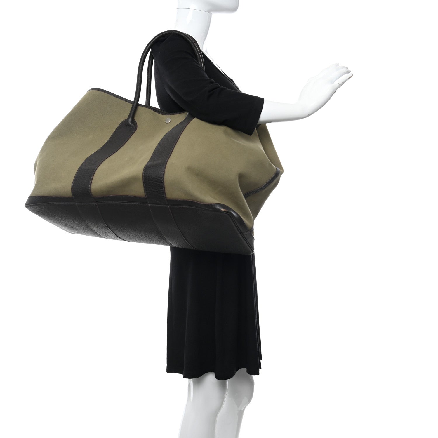 Hermes Toile Buffle Skipper Garden Party 49 GM Olive 2 of 11