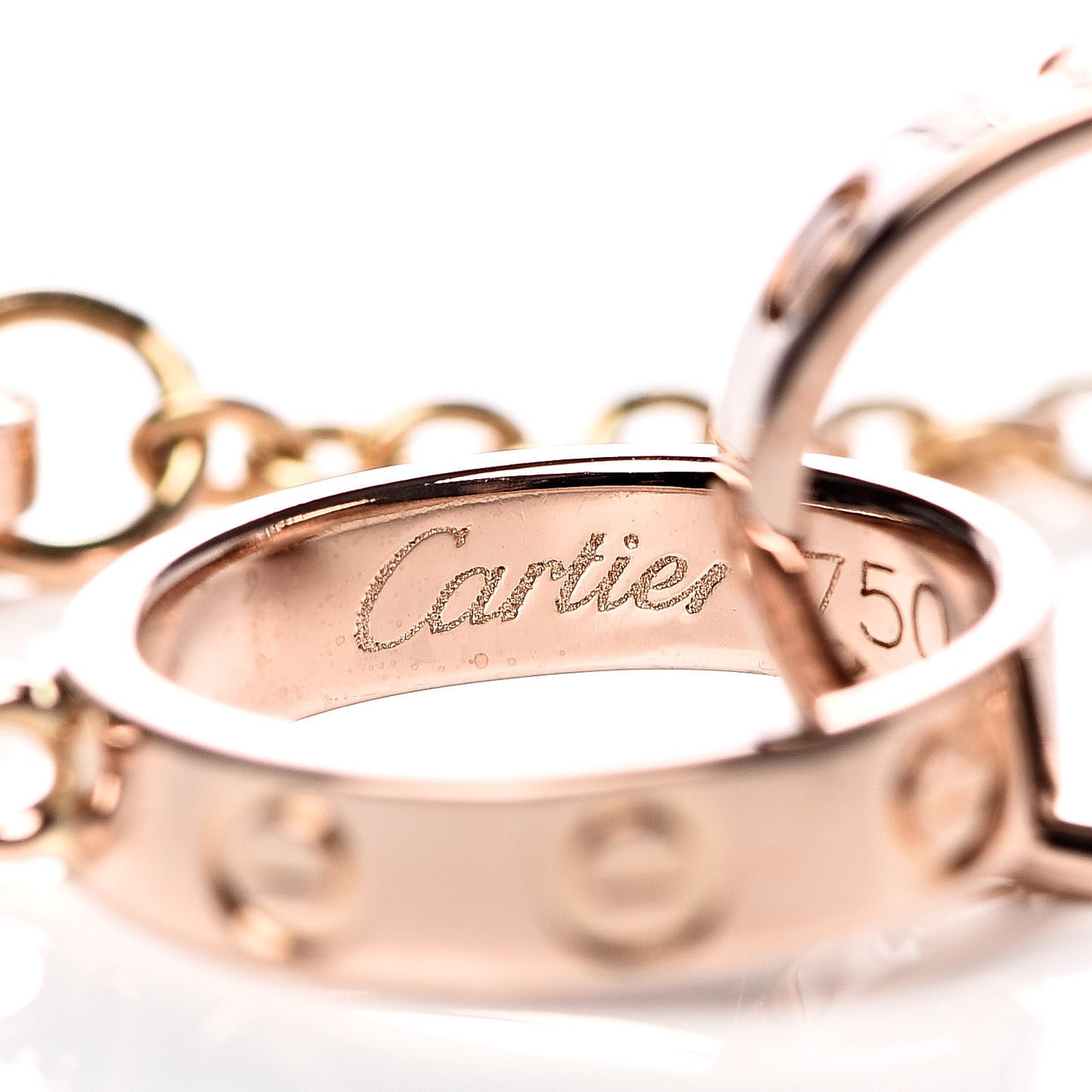 18K Pink Gold Interlocking LOVE Bracelet