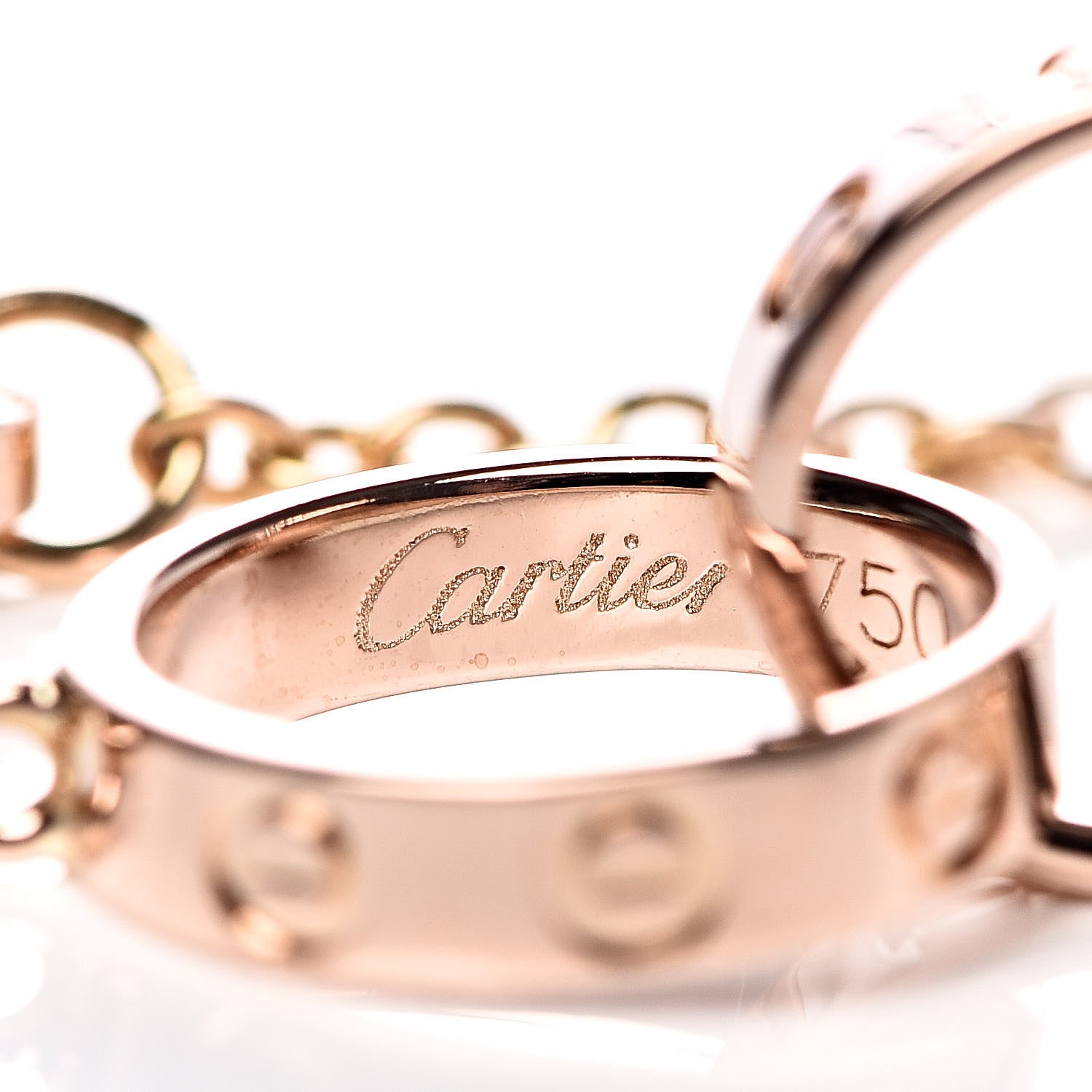 Cartier 18K Pink Gold Interlocking LOVE Bracelet 4 of 5