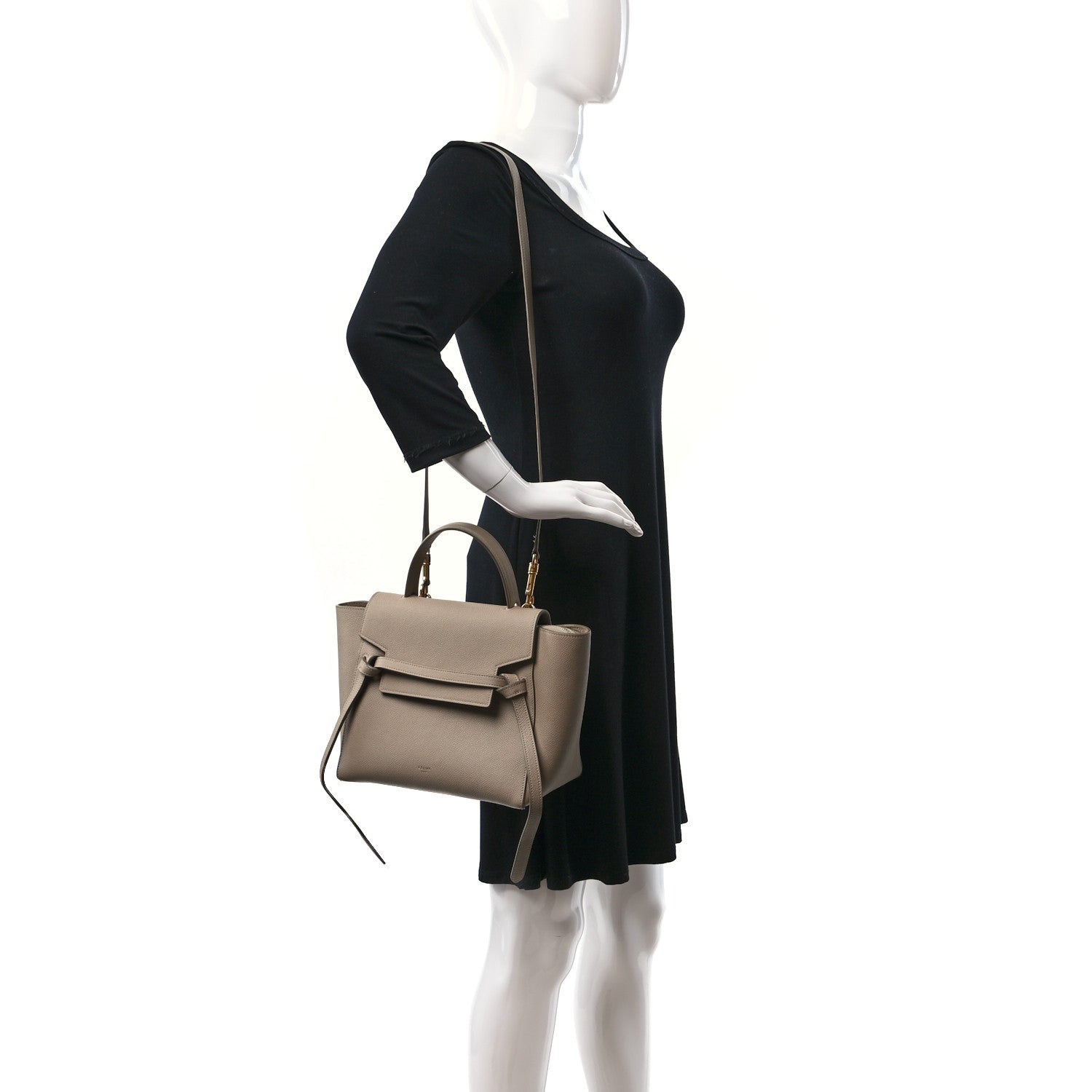 Celine Grained Calfskin Mini Belt Bag Light Taupe 3 of 16