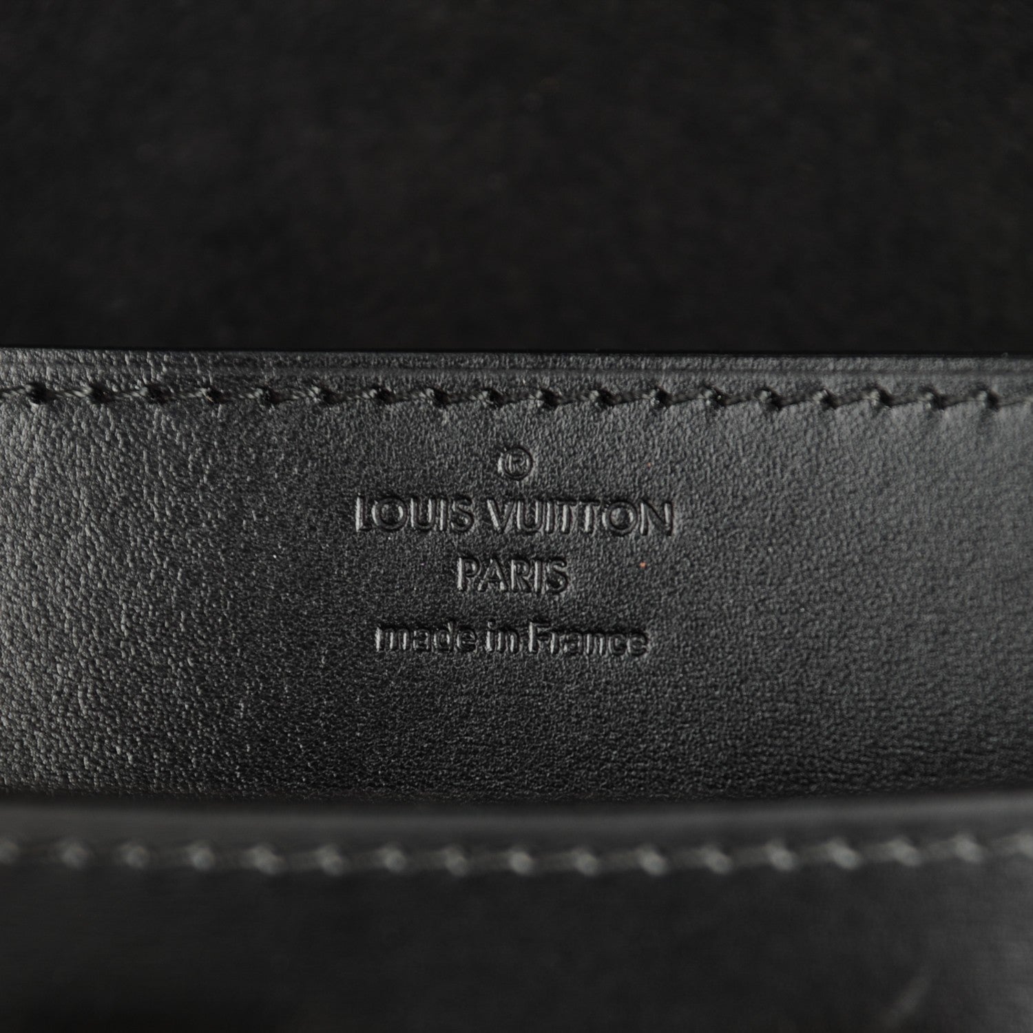 Louis Vuitton Calfskin Chain Louise MM Black 6 of 8
