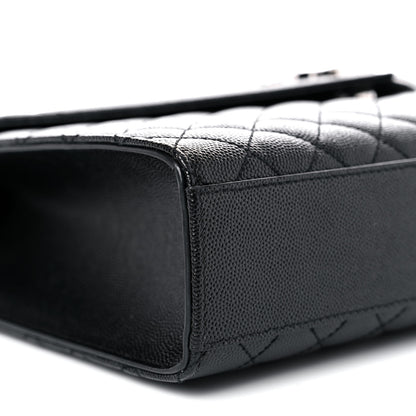 Saint Laurent Grain De Poudre Textured Mixed Matelasse Large Triquilt Monogram Satchel Black 7 of 8