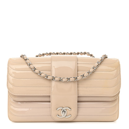 Chanel Patent Horizontal Quilted Jumbo Single Flap Pink 1 of 11
