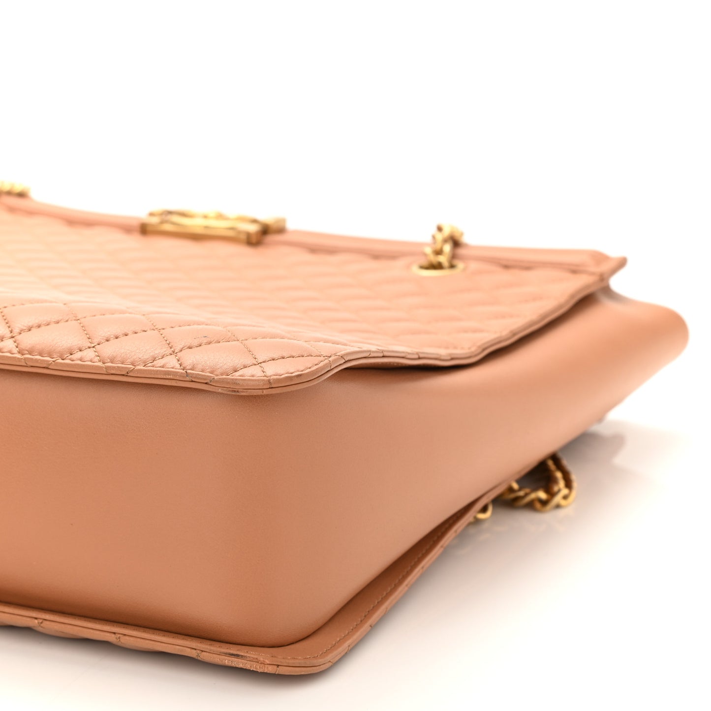 Calfskin Quilted Large Boy Tote Camel