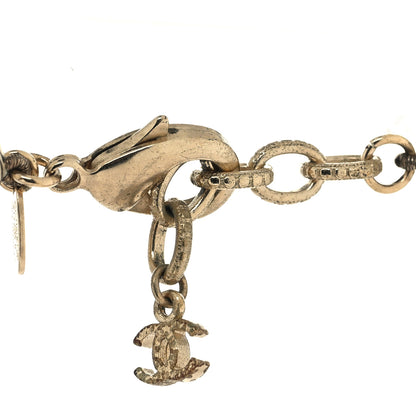 Chanel Pearl CC Graffiti Long Necklace Black Gold 3 of 4