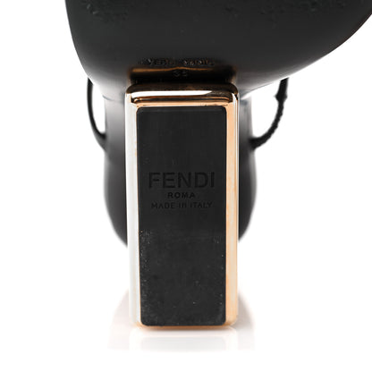 Fendi Calfskin Fendi First 95mm Slide Sandals 38 Black 6 of 10