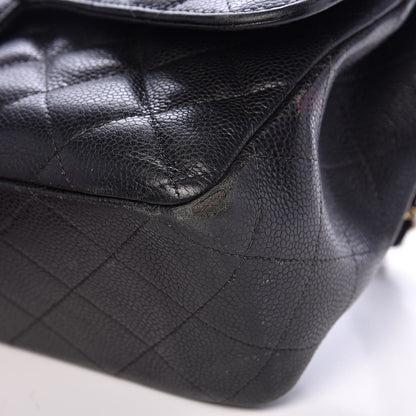 Chanel Caviar Quilted Jumbo Double Flap Black 14 of 24