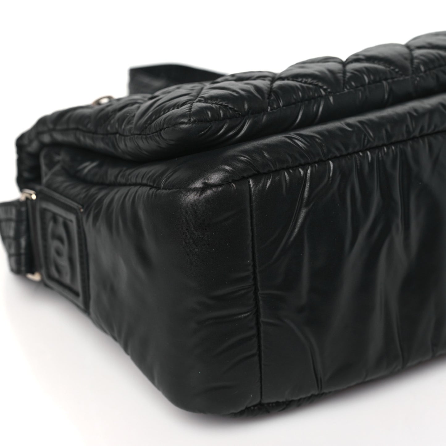 Nylon Small Coco Cocoon Messenger Bag Black