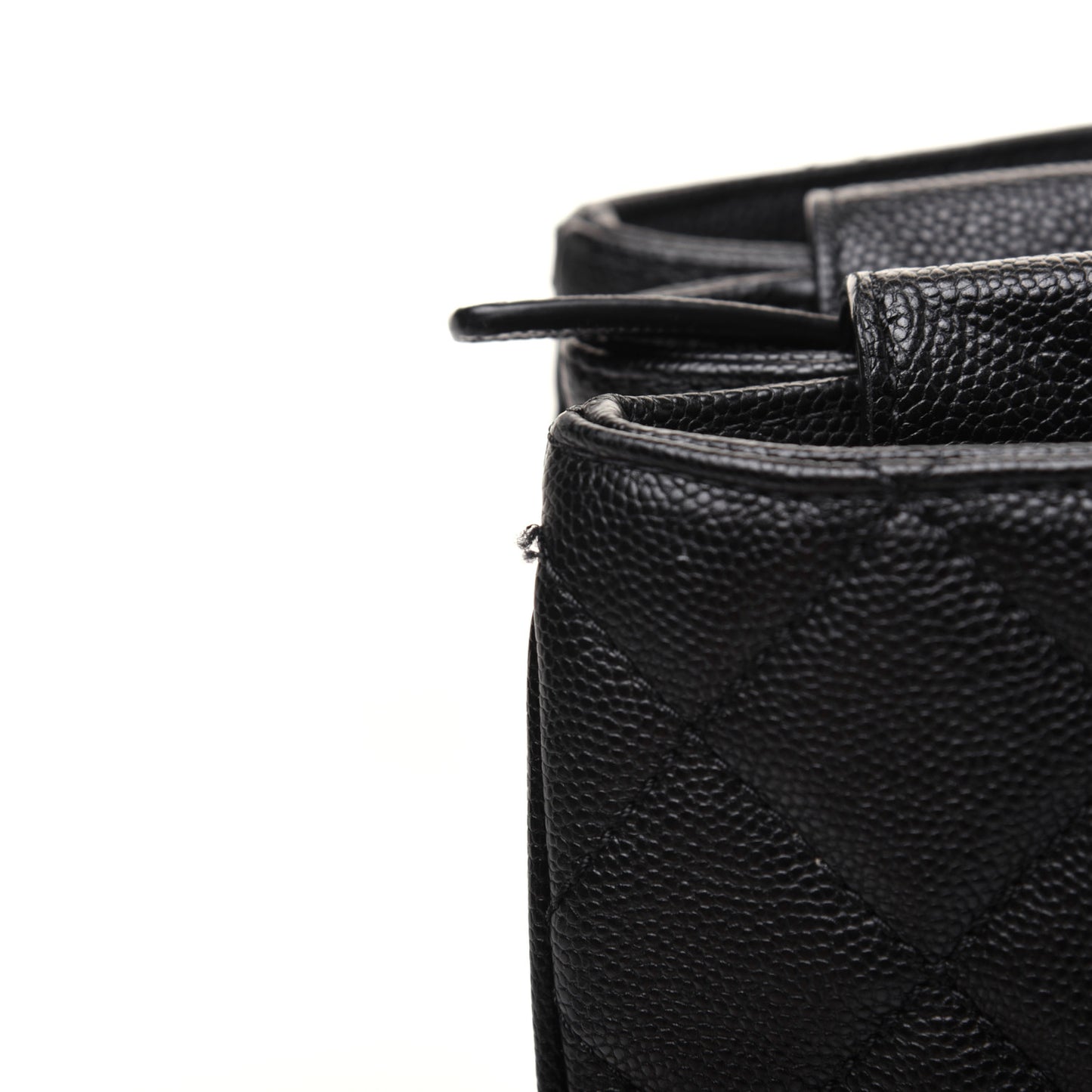 Caviar Quilted Urban Companion Top Handle Shopping Tote Black