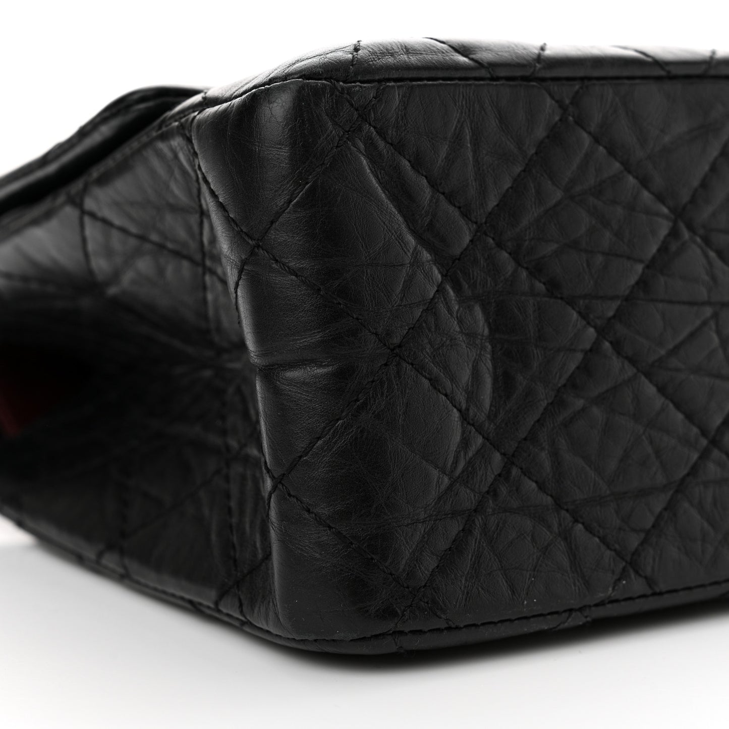 Aged Calfskin Quilted 2.55 Reissue 226 Flap Black