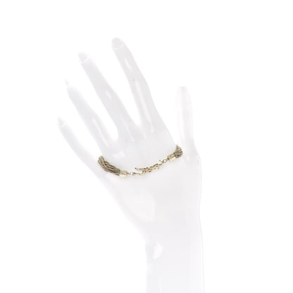 Saint Laurent Lou Lou Twisted Chains Bracelet Gold 2 of 3