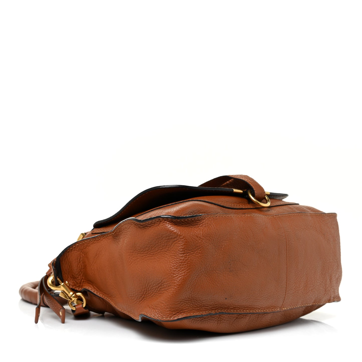 Calfskin Small Marcie Satchel Tan