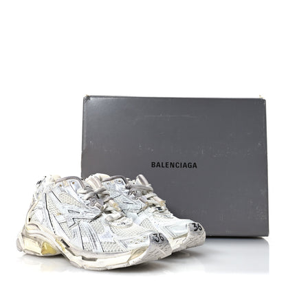 Balenciaga Mesh Rubber Monocolor Womens Runner Sneakers 36 White 8 of 8